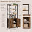Adyaan 60 cm W Steel Etagere Bookcase-263937106