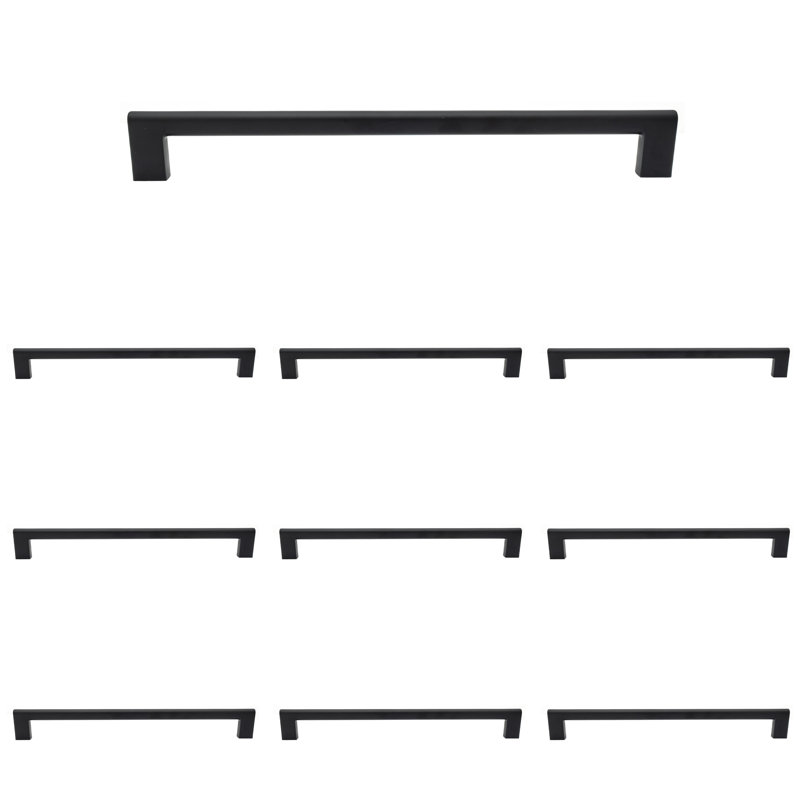 Vail 10" Matte Black Bar Pull Multipack, Matte Black, 10"