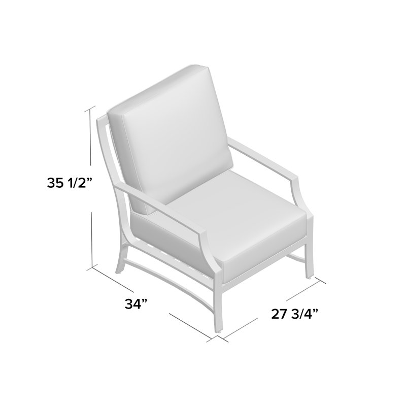 Seal Cove Aluminum Outdoor Lounge Chair, Weathered White, Hedge Flannel Sunbrella® Flannel