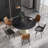 Modern Round White Pedestal Dining Table-484872851-484872848