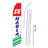 Double Sided 144'' H x 30'' W Polyester Flag Set