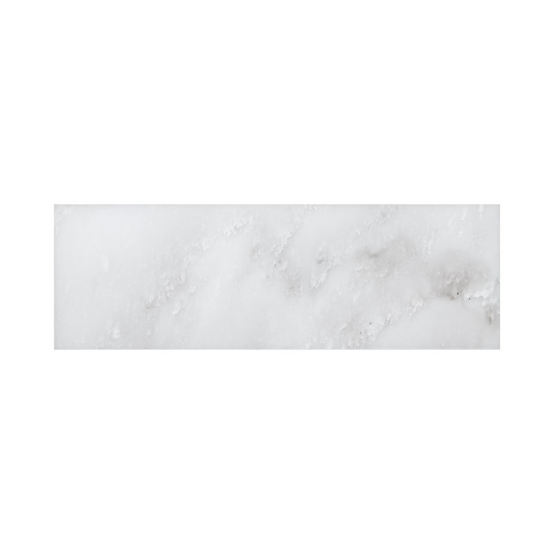 Arabescato Carrara 4 in. x 12 in. Honed Marble Subway Floor and Wall Tile, Arabescato Carrara