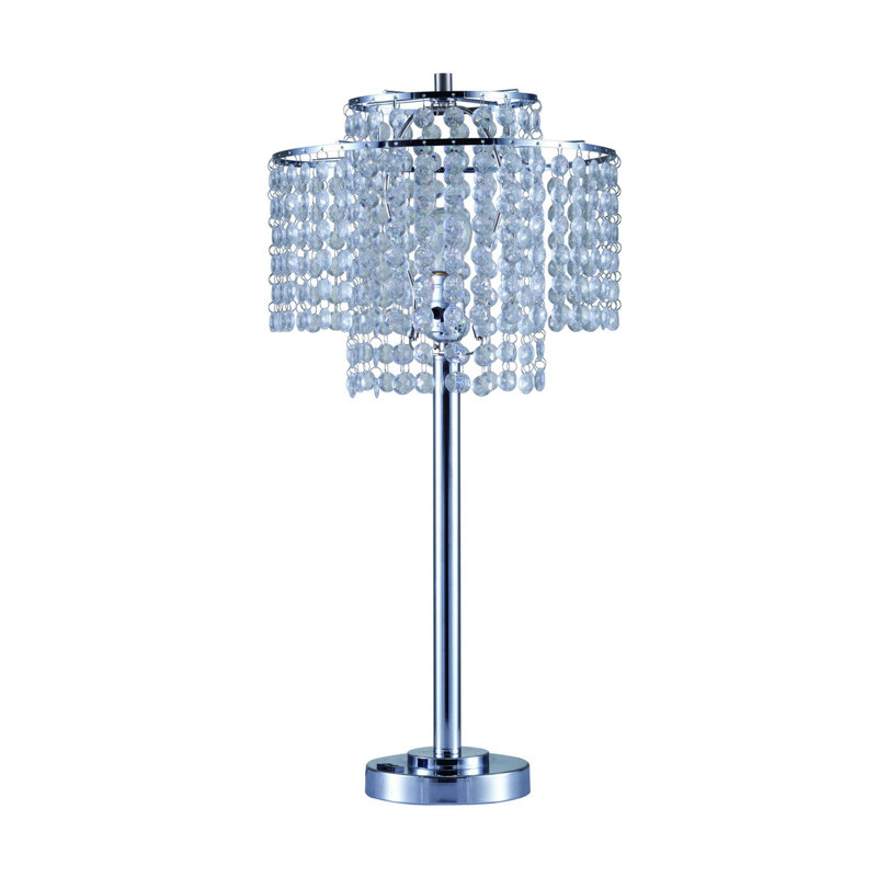 Lampe de table haute 26 po à 2 niveaux avec port USB et prise de charge 26 po - Lampe de chevet moderne argentée pour le salon de la chambre à coucher