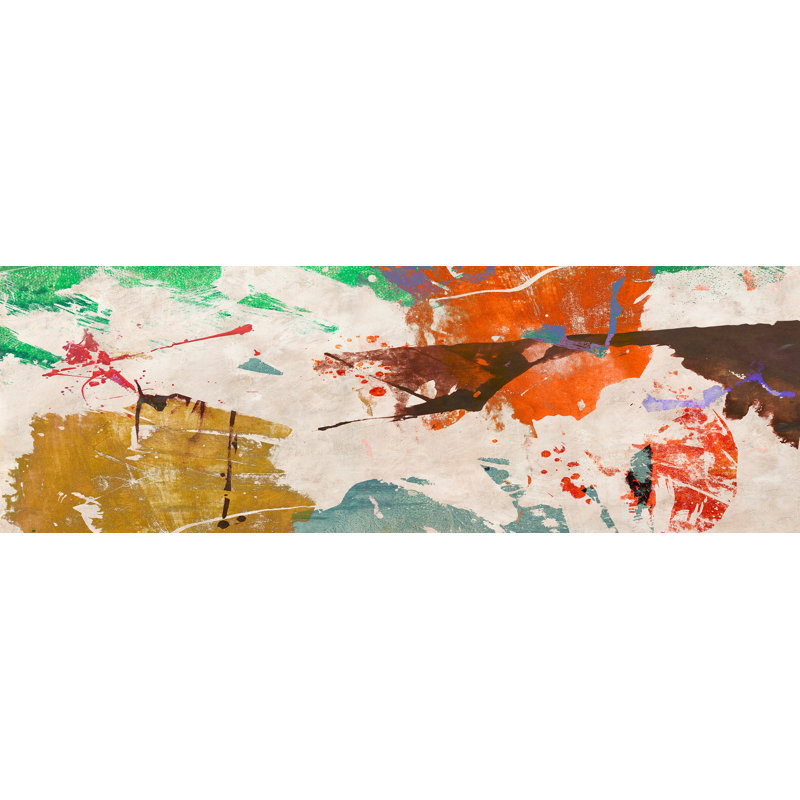 Abstract: Horizon by Jim Stone - Wrapped Canvas Painting, 35cm H x 100cm W x 4cm D