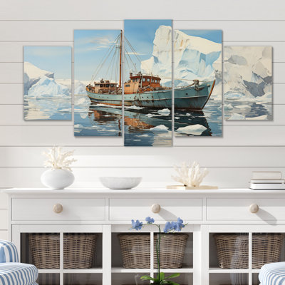Ambur - impression d'art mural Iceberg - 5 panneaux
