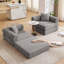 Canapé-lit modulaire pour appartement, canapé-lit convertible, structure fixe et accoudoirs amovibles, canapé-lit pliant pour petits espaces, sans assemblage-496047436
