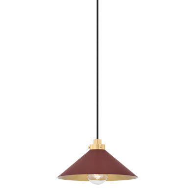 Clivedon Pendant in Aged Brass and by Mark D. Sikes