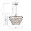 Lustre à 6 lumières unique / audacieux à niveaux avec ornements de cristal Camille