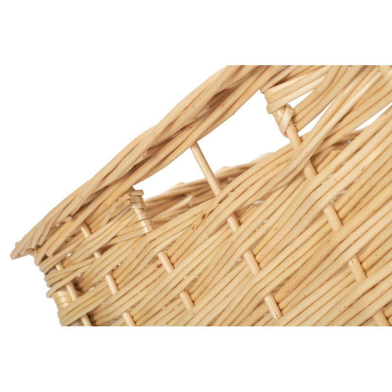 Willow Wicker Storage Basket, 20cm H x 48cm W x 38cm D