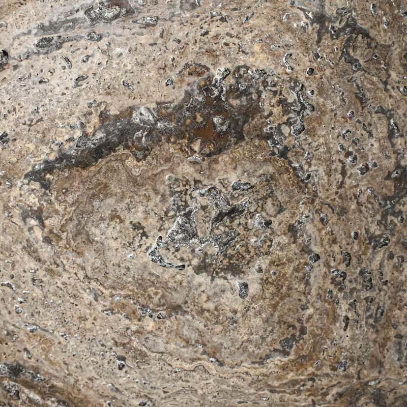 Bol gris en forme de travertin à bord brut