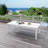 108.3'' x 39.4'' 10-Person Extendable Rectangular Aluminum Outdoor Dining Table with Built-in Table Leaf-388118560