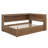 Full Size L-Shape Wood Daybed With LED Light Storage Shelves, Daybed Frame With USB & Built-In Charging Station, 2 Drawers-122871552