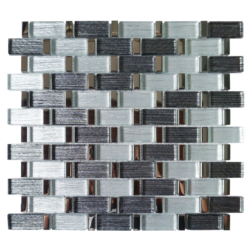 Fernanda 11.81'' X 12.2'' Glass Mosaic Wall Tile