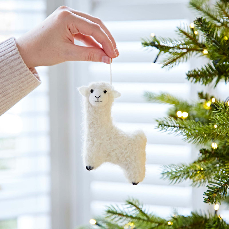 9cm Handmade Wool / Felt Hanging Figurine Ornament