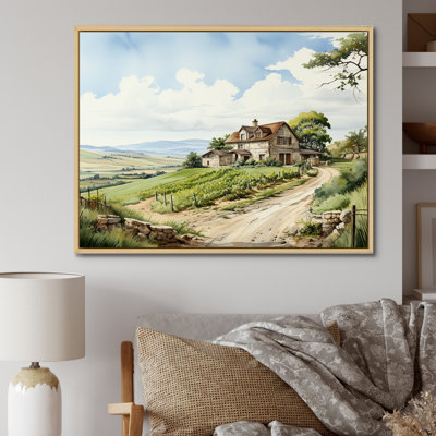 «Vineyard Scenery Landscape Beauty», reproduction sur toile