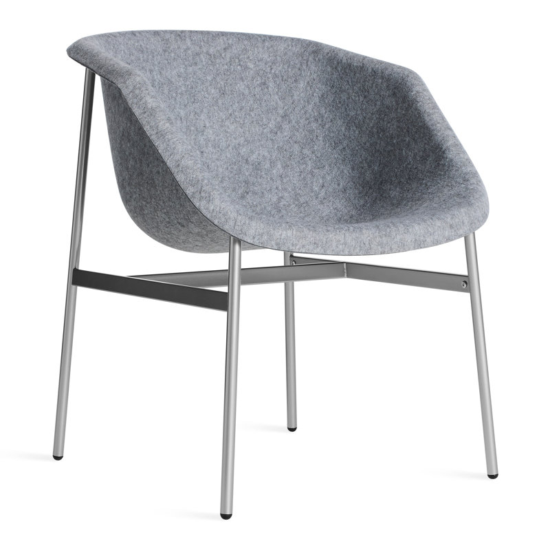 Past Life Upholstered Arm Chair, Silver, Light Gray