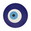 Evil Eye White White Vegan Leather Round Coasters