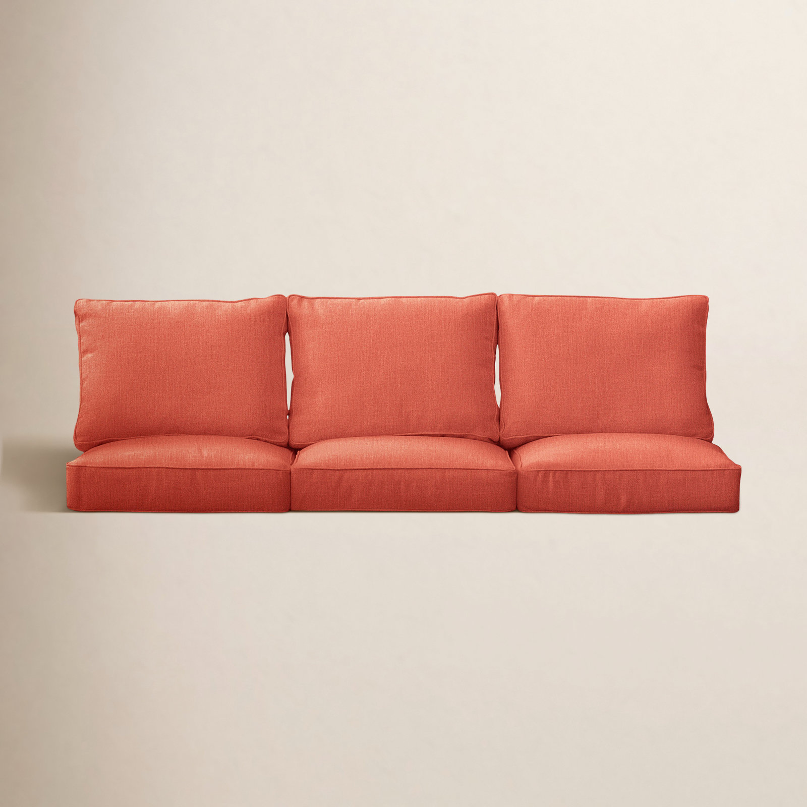Passarelli Sunbrella® Seat and Back Cushion, 25" W x 23" D, Canvas Persimmon Sunbrella® Canvas