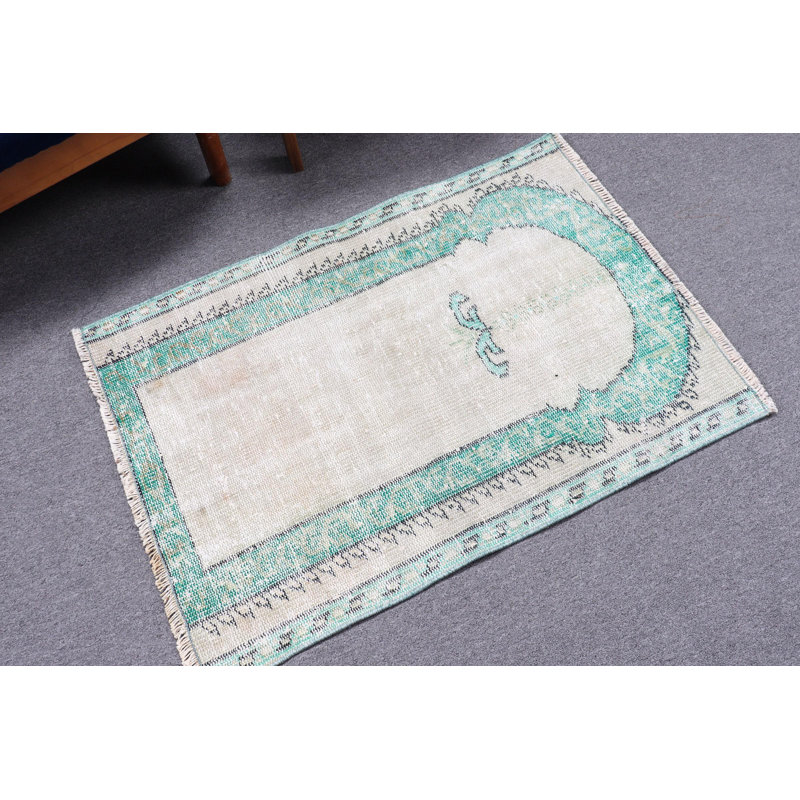 Tapis turc en laine fait à la main Vintage