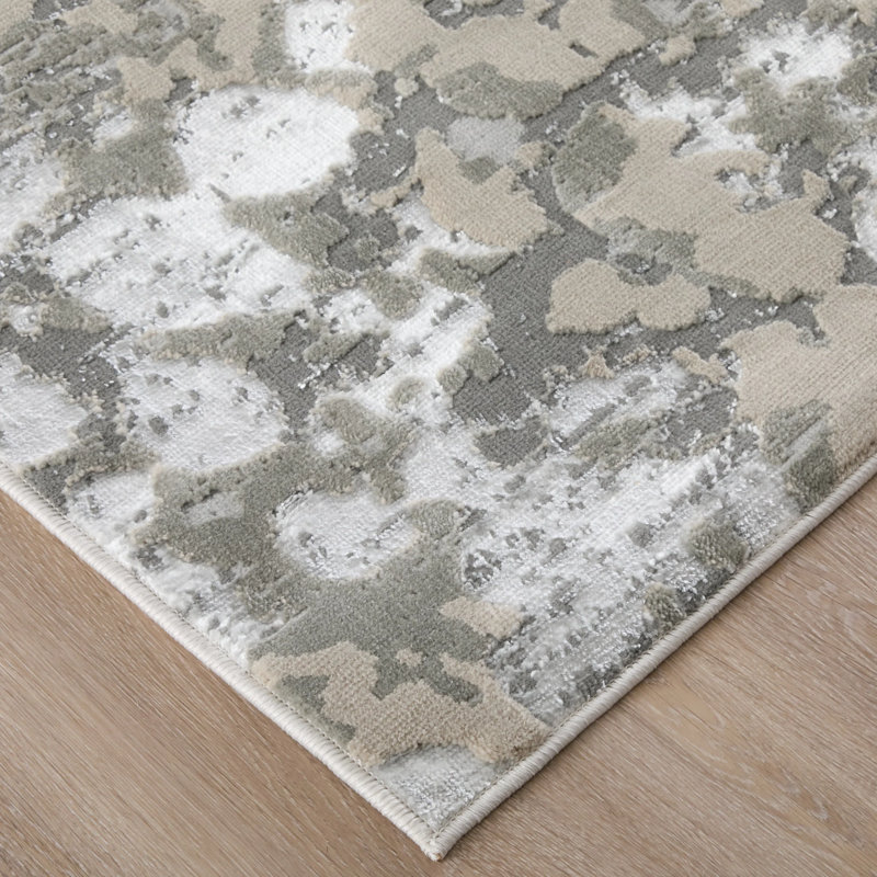Tapis argenté Devia, Rectangle 9 pi 2 po x 12 pi