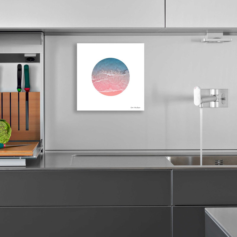 'Ocean Circle' by Seven Trees Design, Acrylic Glass Wall Art, 12" H x 12" W x 0.13" D