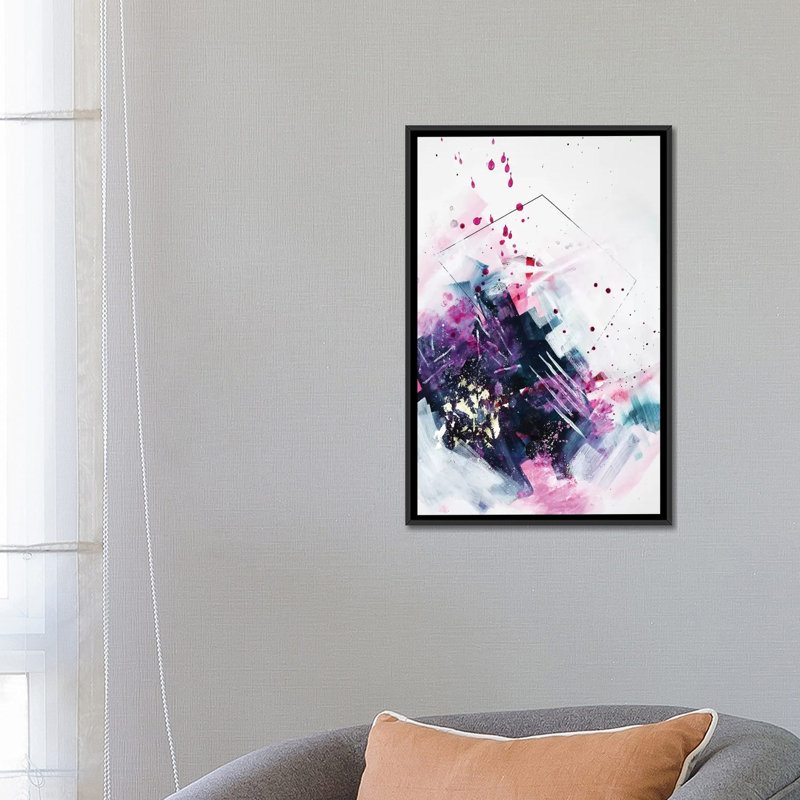 «Mind. Land. Mer. » Impression sur toile, H 26 po x l 18 po x P 1,5 po, Toile avec cadre noir, Pas de tapis