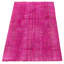 Tapis rose foncé en laine noué à la main de conception unique 2000 pi 5 pi 4 po x 8 pi 10 po Okeoghene