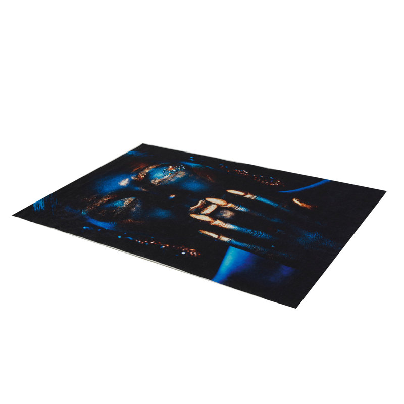 Stylish Woven Carpet (4 x 6 ft), 100% Polyester, 0.4 in Pile Height | Antibacterial, Non-Slip Underside | Machine Washable, 3D Digital Printing | Perfect for Living Room, Bedroom, and Home Decor