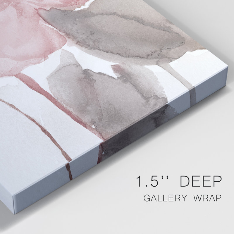 Blush Bloom II - peinture sur toile tendue, H 27 po x l 18 po x P 1 po