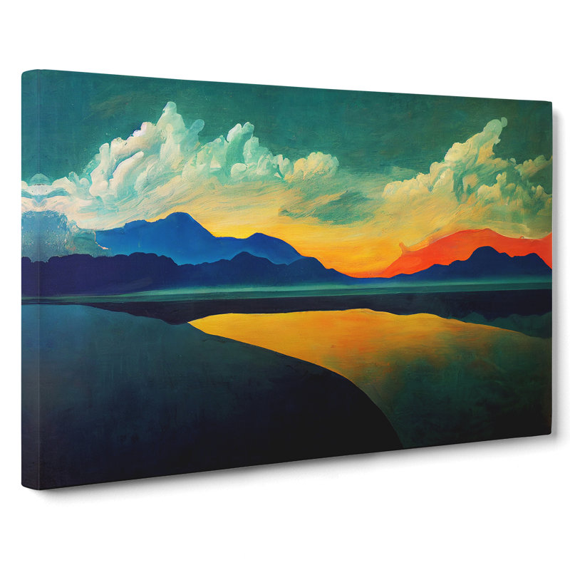 Modern Lake Mountains Vol.2 - Wrapped Canvas, 50cm H x 76cm W x 3cm D