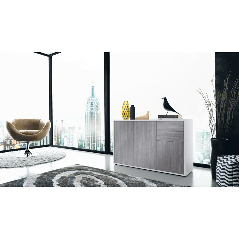 Mcdevitt 117cm Sideboard, White (Matt)/Avola Anthracite