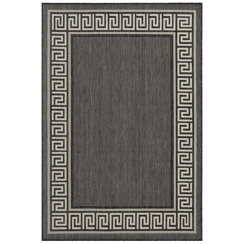 Sunshine Indoor/Outdoor Area Rug, Anthracite, Rectangle 7'10" x 10'3"