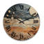 Horloge murale en bois massif Veloudo-334501611