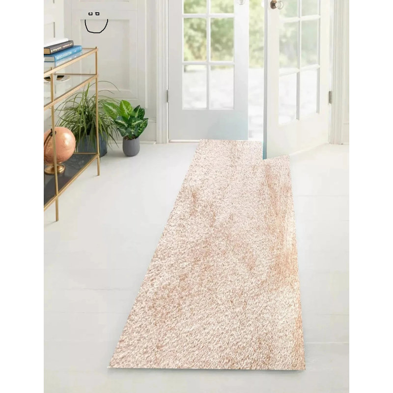 Solid Colour Shag Area Rug, Runner 60 x 220cm