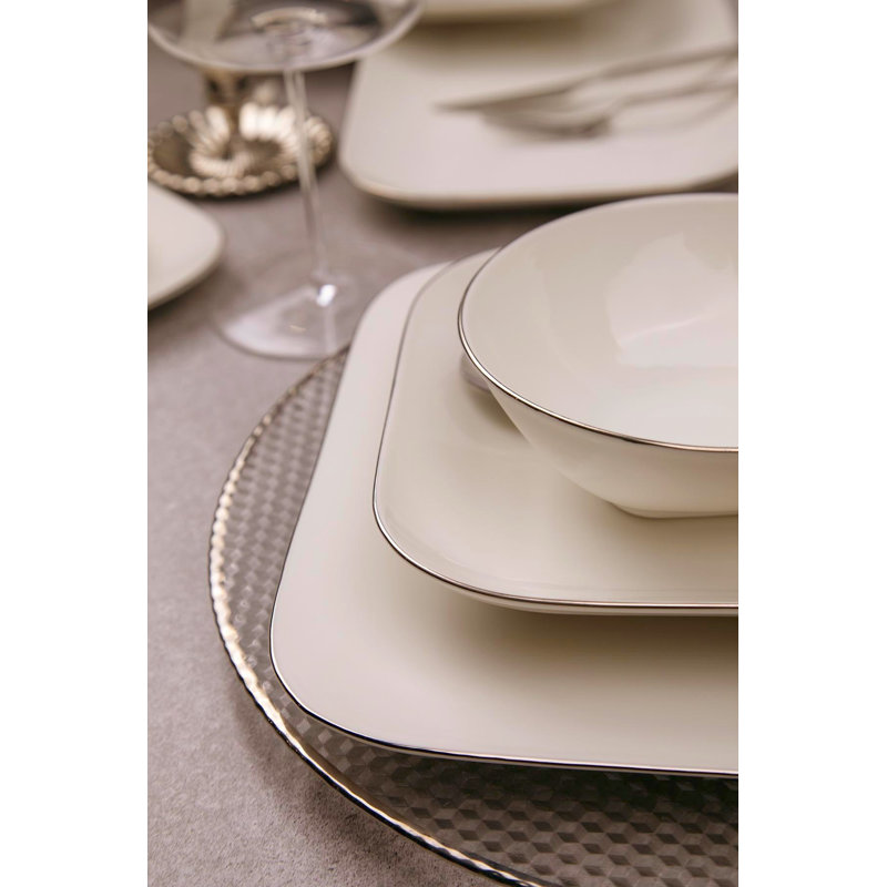 Ayran Piece Dinnerware Set - Service for 12, Cream