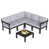 Light Gray Cushion/Black Frame