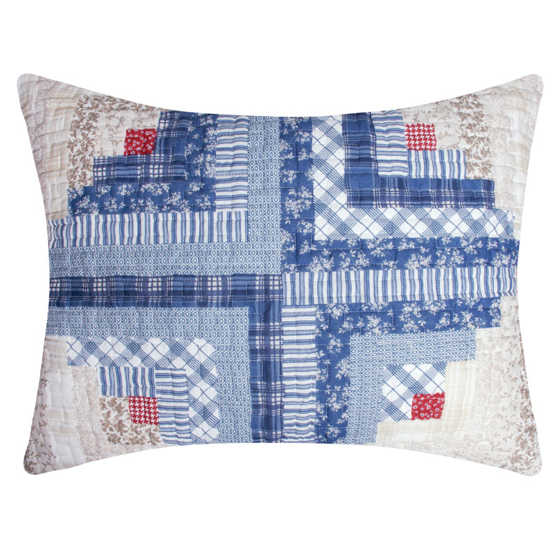 Greenland Home Fasions Cottage Cabin Calico Standard Sham, 20x26, Standard