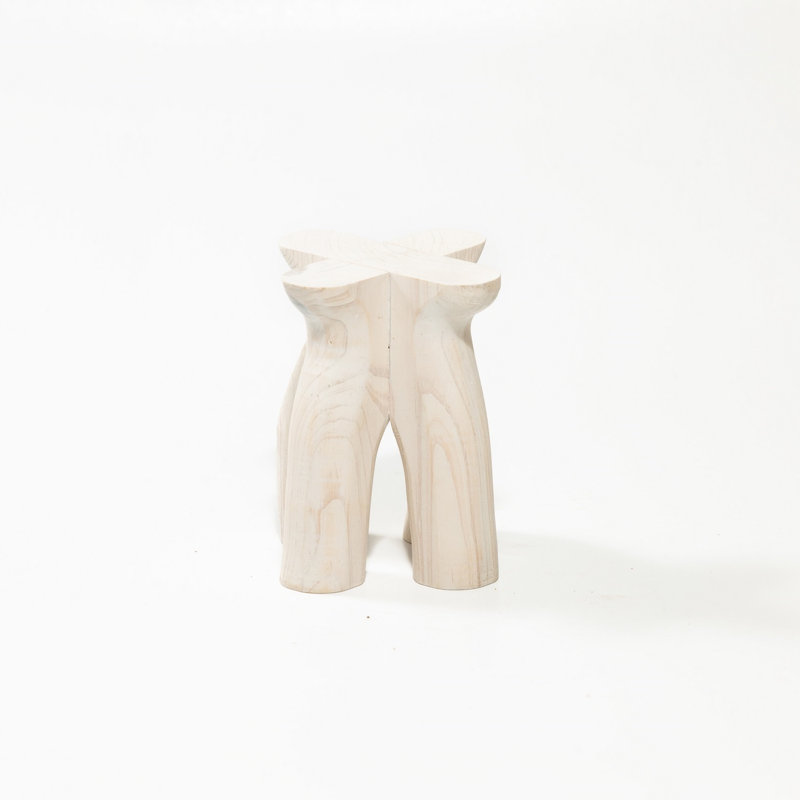 Manufactured Wood Accent Stool, White