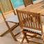 Nayoun 4 - Person Wood Patio Dining Set with Rectangular Table-596387923-596387948