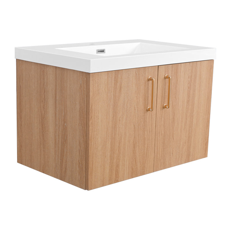 30 " W Wall Mounted Wall Mounted Single Double With Resin Top