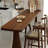 Nut-brown Straight Solid Wood Bar Table