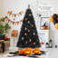 Arbre d'Halloween 7 pi avec 572 branches et aiguilles de pin givrées 320 lumières DEL blanches-1991163490