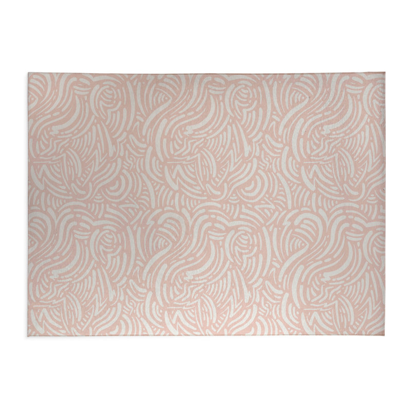 Tapis de bureau Cozy Swirl, L 3 pi x L 2 pi, Rose