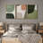 Mid Century Shape Green Tripyth Multicolor Ovals Abstract Mid Century Modern Framed Canvas 3 Pieces Print Wall Decor-90847644-90847642