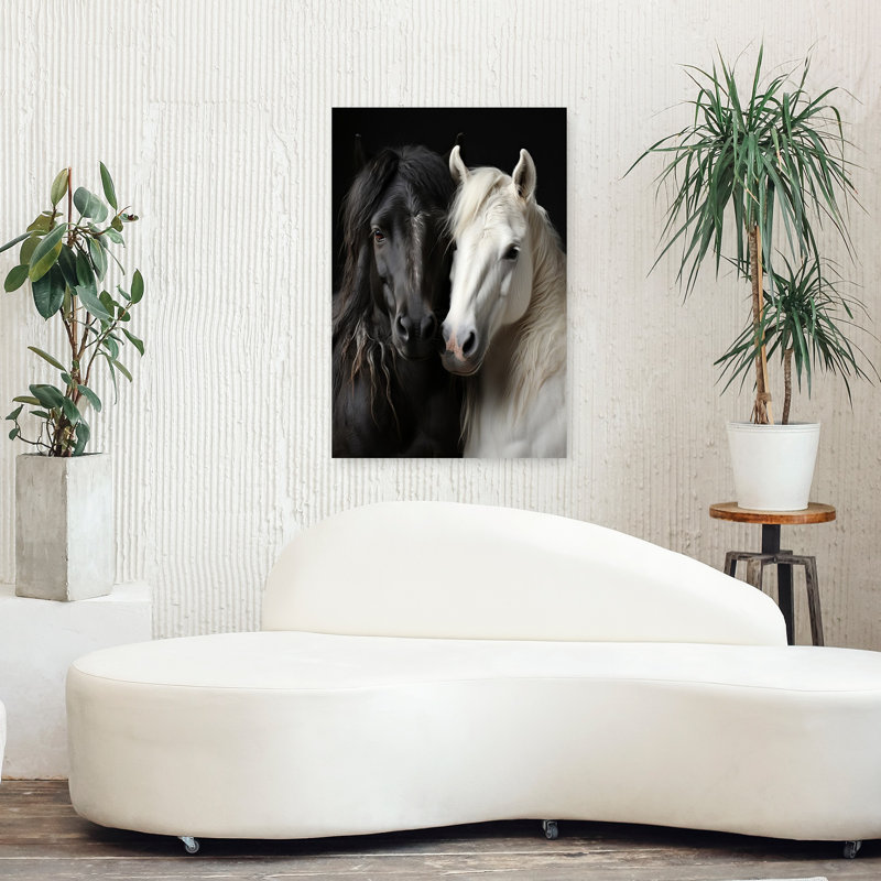 Art contemporain cheval contemporain, H 36 po x l 24 po