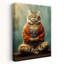 Zen Cat Meditates Contemporary Cat Wall Art Print-1143128621