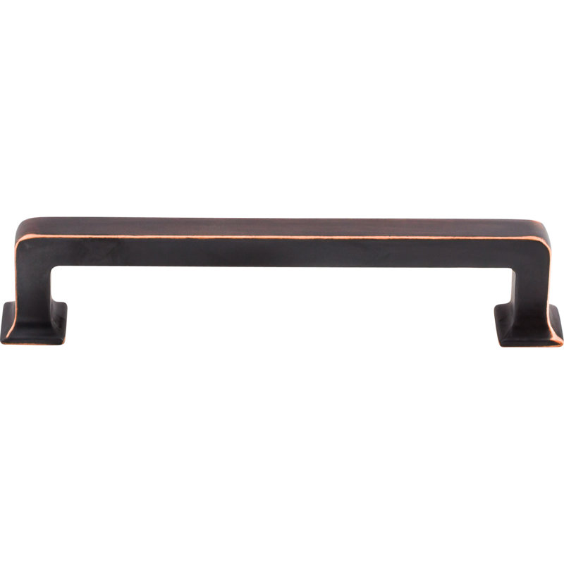 Modern Nickel Bar Handle with Mounting Hardware, 5 3/4 in