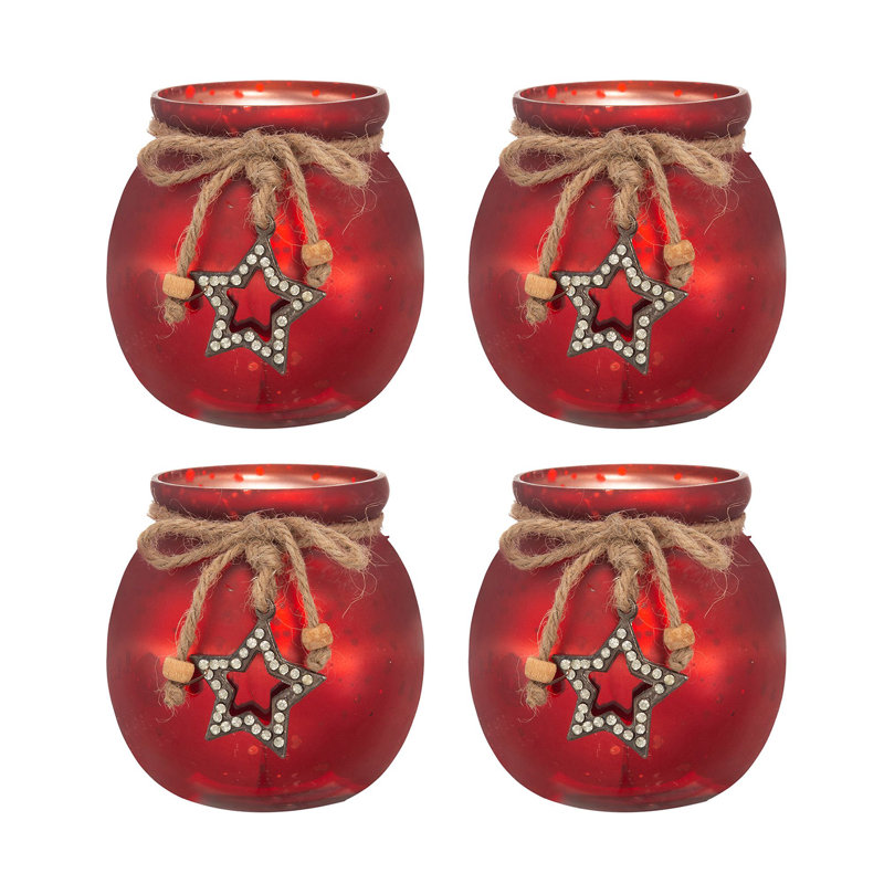 4.1'' H Glass Tabletop Votive Holder