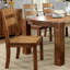 Chaises de salle à manger en bois massif chêne foncé, attrait rustique, 2 pièces, panneau arrière, chaises avec