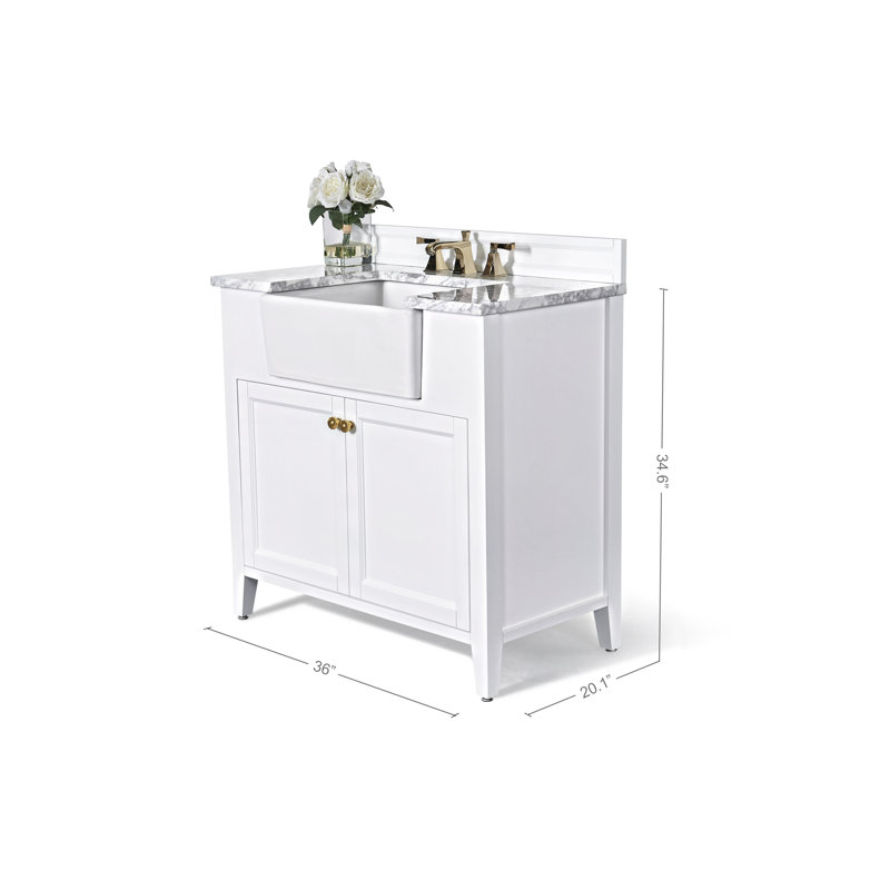 Adeline 36'' W Single Vanity, White
